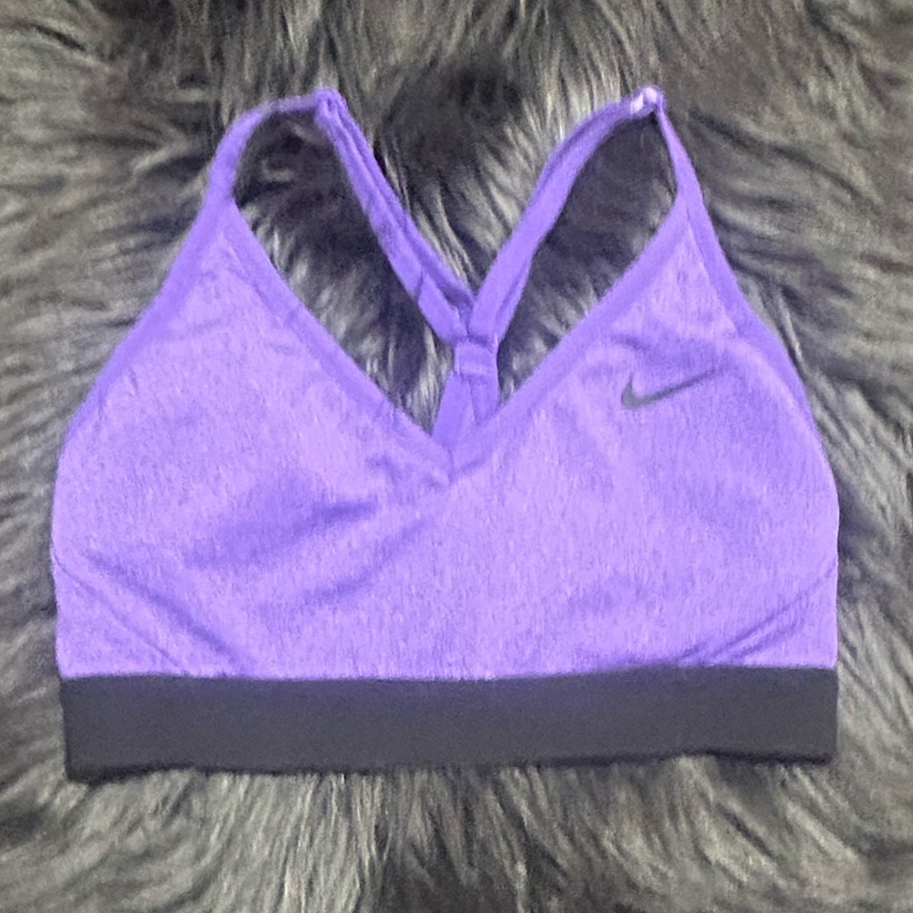 Nike Dri-Fit Indy Sports Bra Purple with Black Trim Size XS